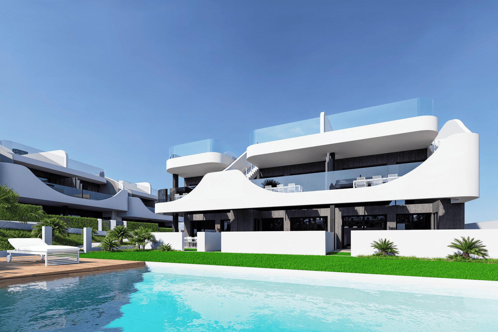 Neue Gebäude - Bungalow-Apartment -
San Miguel de Salinas